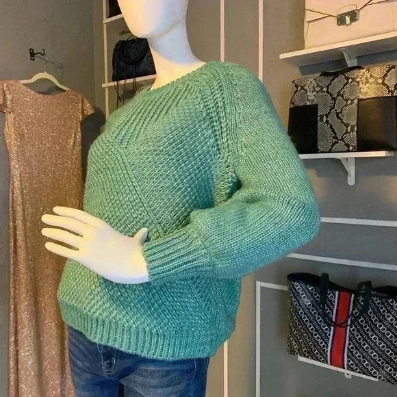 Worthington green/teal color loose sweater - Picture 2 of 11